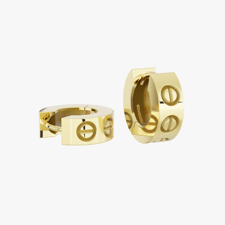 Tiny Hoop Gold Earrings